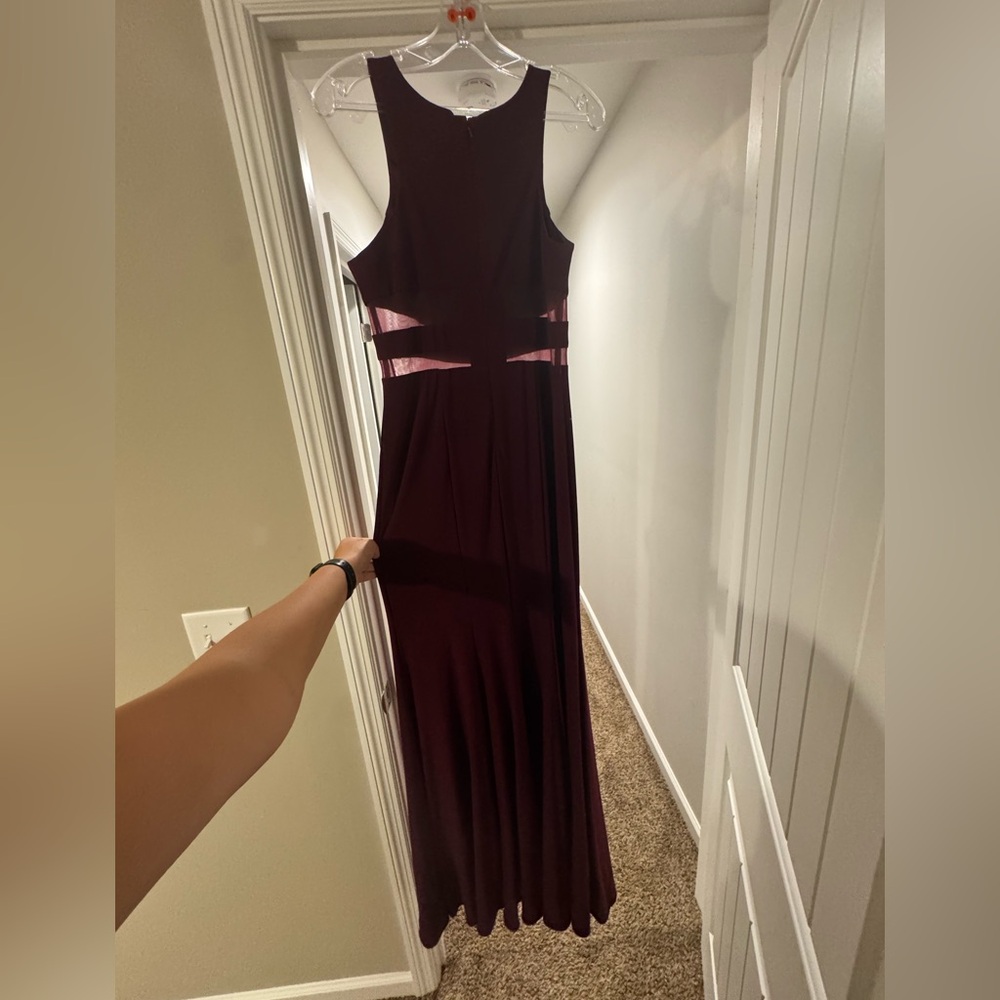 Glow Dress- Brides Maid or Prom Dress. Sheer cut outs on sides. Size 8